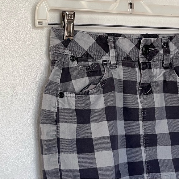 Miley Cyrus & Max Azria Women Buffalo Plaid checkered mini skirt Grey XSmall 1 - Picture 12 of 12